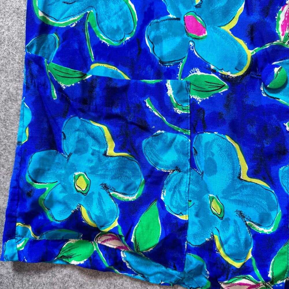Vintage USA Made Floral Rayon Blazer Jacket Womens Size 8 Art To Wear - Picture 4 of 9